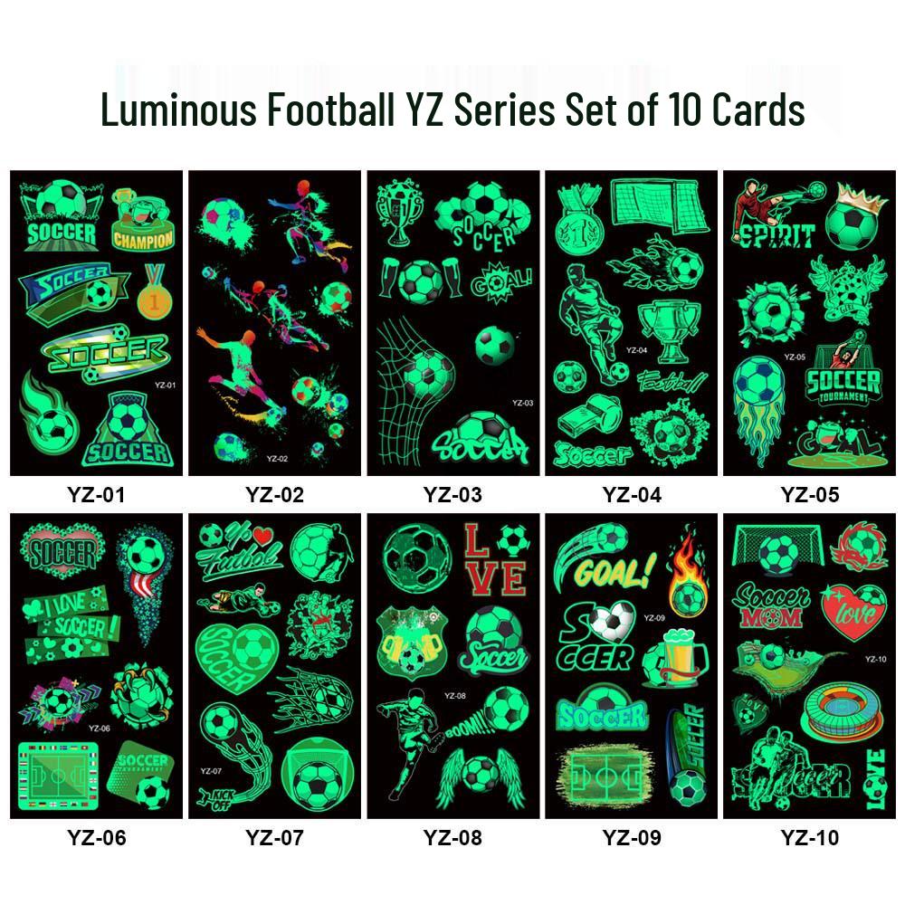 

Children s Safe Non-Toxic Waterproof 2026 World Cup Luminous Football Fan Face Tattoos 6.8x12cm (Set of 10)