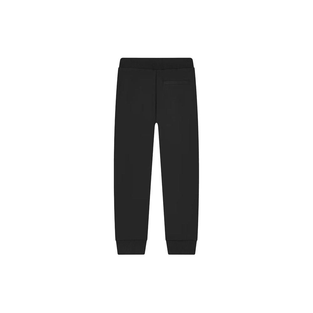 FILA Heritage Series Solid Color Mid Waist Simple Cuffed Knit Sports Pants Men bottoms Black F11M418609F-BK