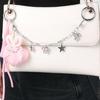 Bows Keyring Creative Car Key Chain Heart Keychain Braided Rope Keychain Ornament Plush Pompoms Bag Charm for Backpack