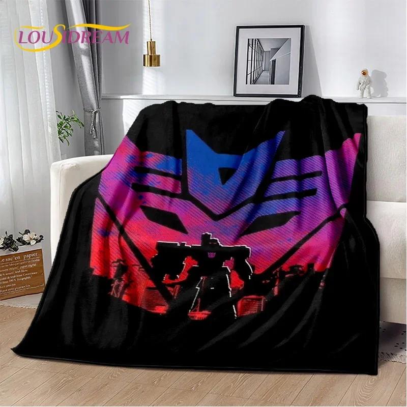 Cartoon T-Transformers Autobots Soft Flannel Blanket for Beds Bedroom Sofa Picnic,Throw Blanket for Cover Outdoor Leisure Gift