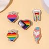 14 Stile LGBT Pride Emaille-Anstecker Regenbogen Buch Katzen Feder Zahn Herzform Anstecknadeln Reversabzeichen Schmuck Geschenk für Partner Liebhaber