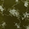 1meter Floral Patten Velvet Embroidery Fabric Green Color Jacquard Fabrics for Cheongsam Clothing Performance Costumes