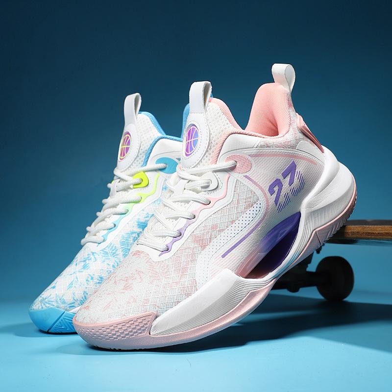 

Практичные баскетбольные кроссовки для мужчин на лето Дышащие сетчатые кроссовки для пар Износостойкие и с амортизацией Мужские спортивные кроссовки 45