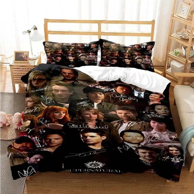 Supernatural 3D Printed Bedding Set Twin Full Queen King Size Amazing Theme Duvet Cover Set Bed Linens Comforter Bedding Sets