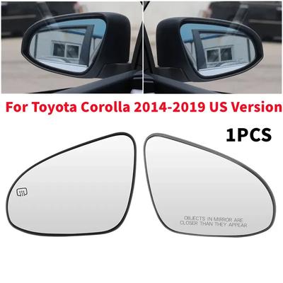 For US Toyota Corolla 2014-2018 1PCS Outer Rearview Side Wing Mirror Glass Lens Reflector Lens Car Accessories With Heated