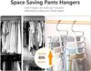 2 Pack Pants Hangers Space Saving Metal Closet Organizer,Clothes Pants Hangers,Closet Organizers and Storage for Pants Jeans Skirts Scarf Legging