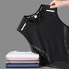 Mens Sleeveless T-shirt Summer Sports Loose Vest Ice Silk Speed Dry Breathable Thin Section Top Running Basketball Shirt