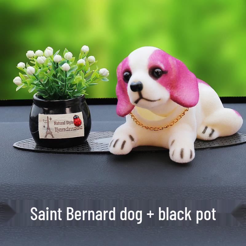 Niedliche Cartoon-Hund Wackelkopf-Ornament für die Autoinnendekoration