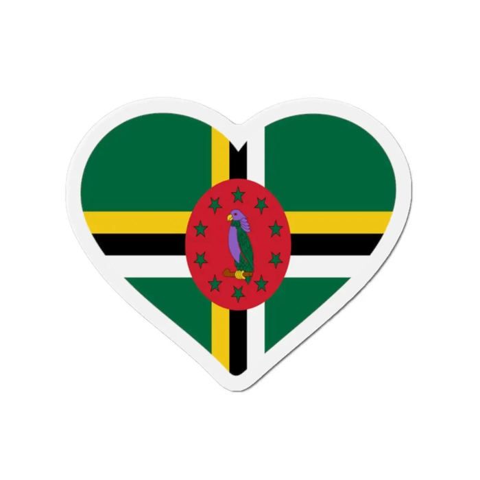 Aimant Coeur Drapeau Dominique - Multicolore - 9 cm - 50 pièces - Résine synthétique - Mixte