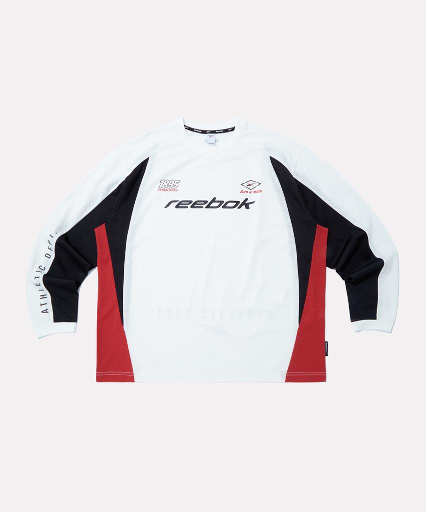 Reebok Sports Jersey Mesh Long Sleeve Tee - Off-White