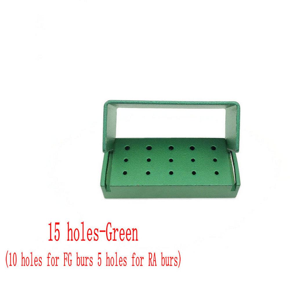 15/30 holes Dental Diamond Burs Holder Block Disinfection Box Autoclave ALUMINIUM Bur Holder Dentist Tools