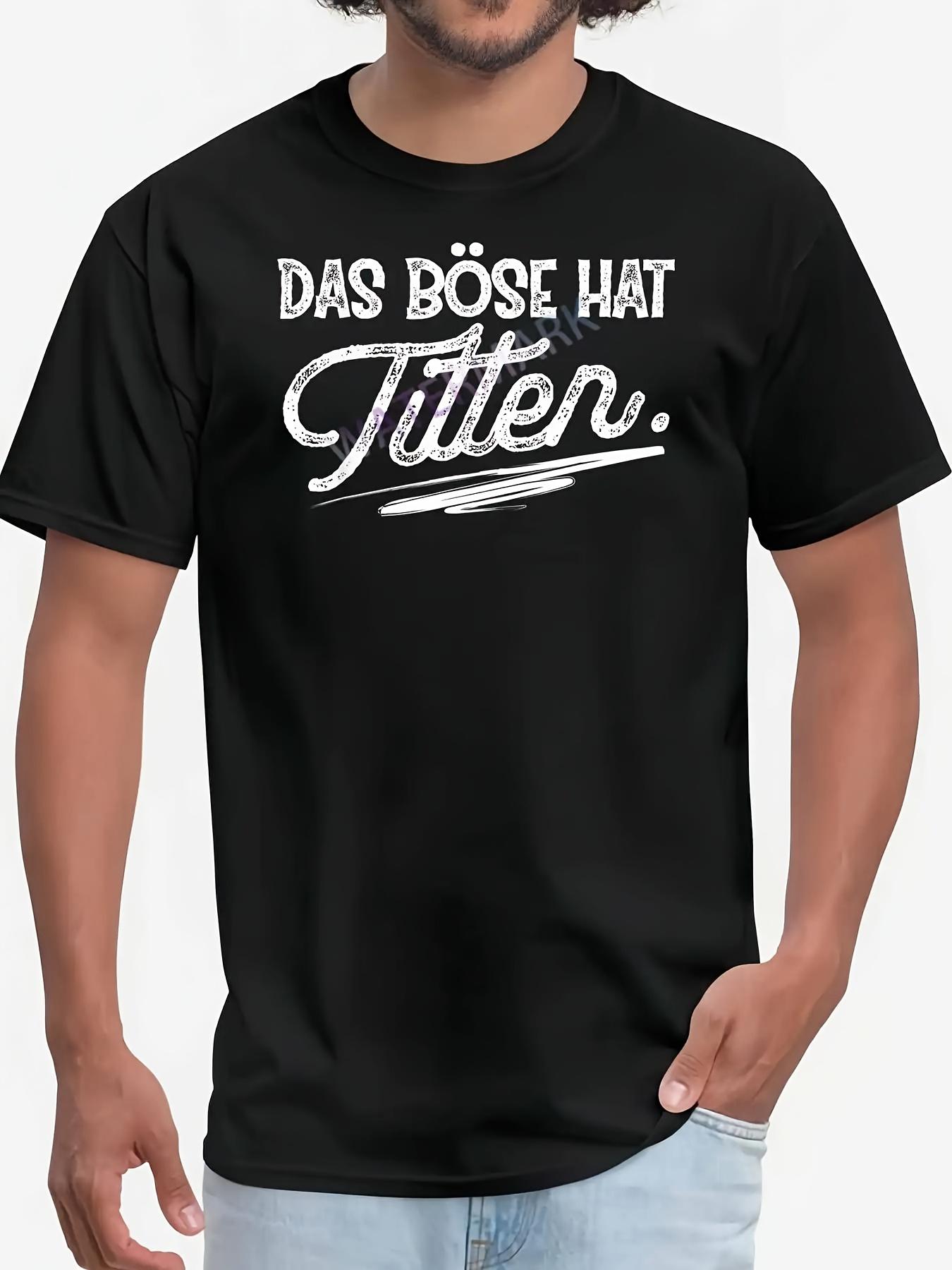 T-Shirt y2k German Text T Black/White 2XL