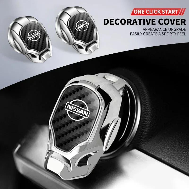 Pulsante di Accensione/Spegnimento Motore Auto a Pressione Un Pulsante Accensione Coperchio Protettivo Per Nissan Qashqai Tiida j10 j11 2019 Accessori