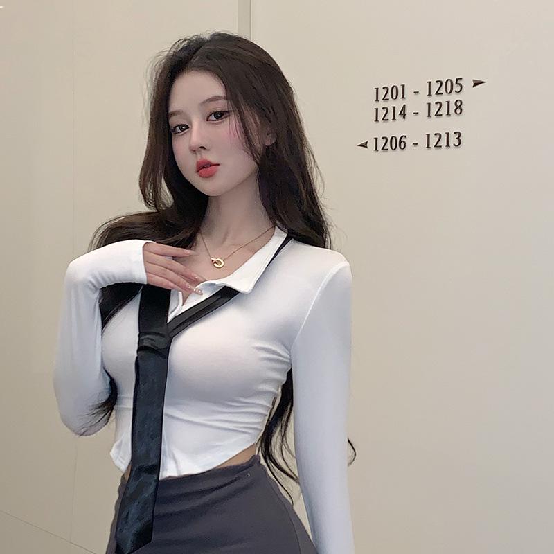 "Women's Slim Fit Polo Collar Jacket & Short Skirt Set"