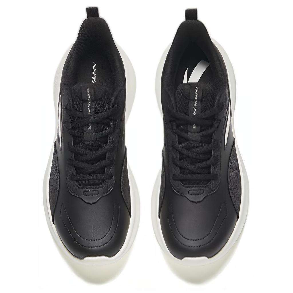 New Anta Anti Slip And Wear Resistant Breathable Low Top Casual Running Shoes Women's Black White 922345512-9