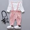 Children's Suit Toddler Cartoon Suspenders Two Piece Suit