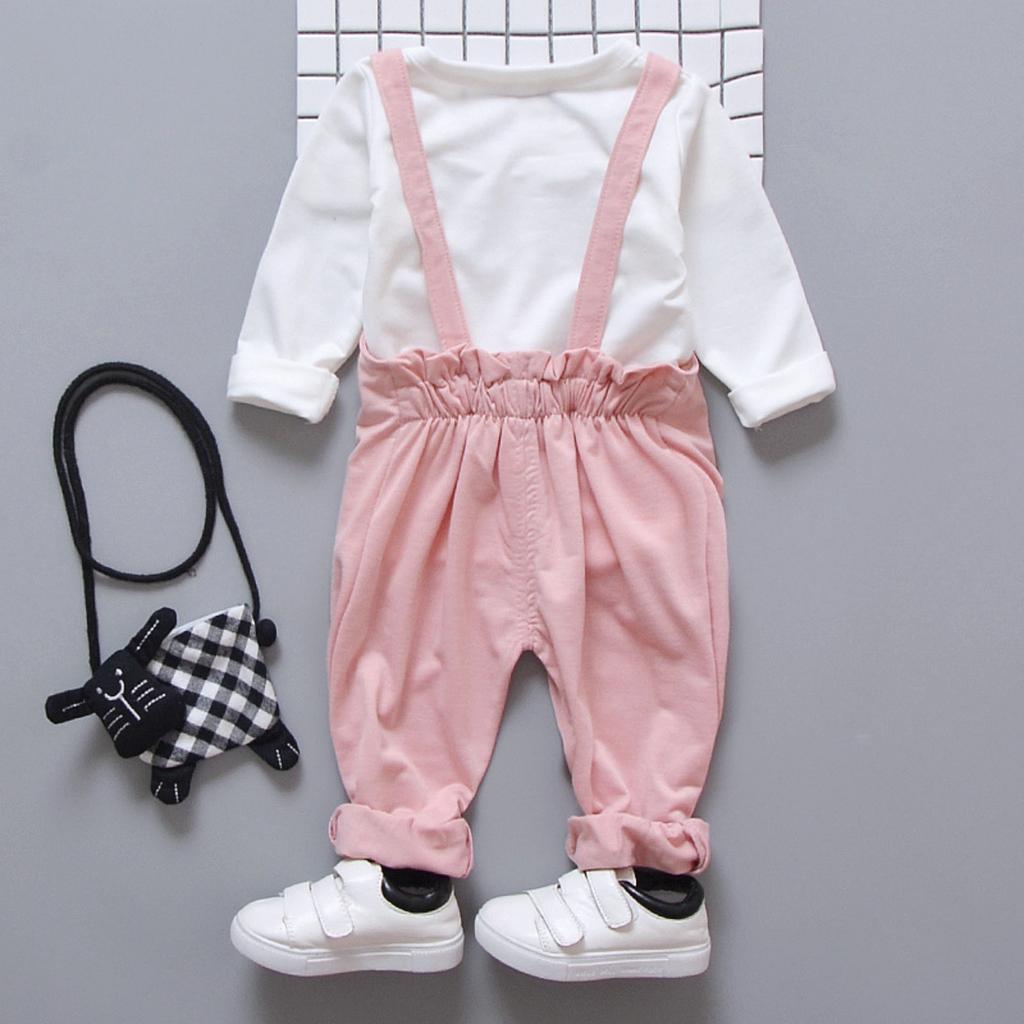 Children's Suit Toddler Cartoon Suspenders Two Piece Suit