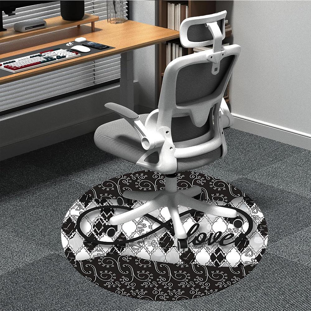 

1pc Infinity Love Chair Carpet for Office - Durable, Ideal for Chair Mats, Stylish & Functional Decorative Rug yy260130081 80cm by 80cm