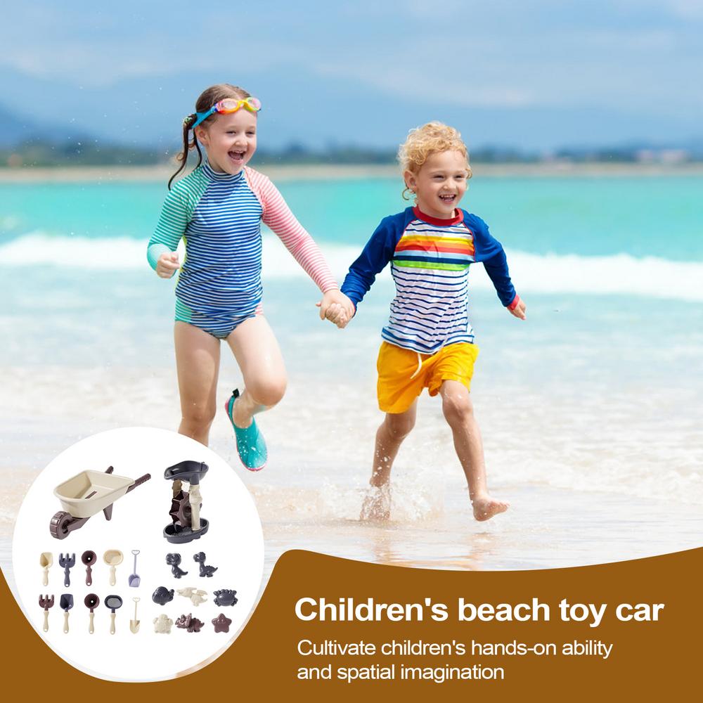 Beach Toys 20x Sand Castle Kit with Molds Cute Travel Games Portable Children Supplies Hot Weather Playset for Gathering Travel