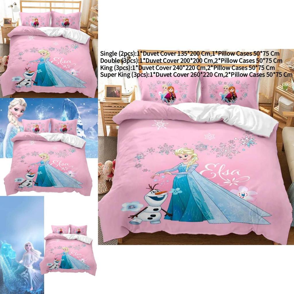 Frozen 3d Digital Print Comforter Set For Kids Bedroom Decor