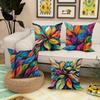 Colorful leaf decorative pillowcase, ultra-soft polyester material living room sofa backrest car pillowcase home decoration