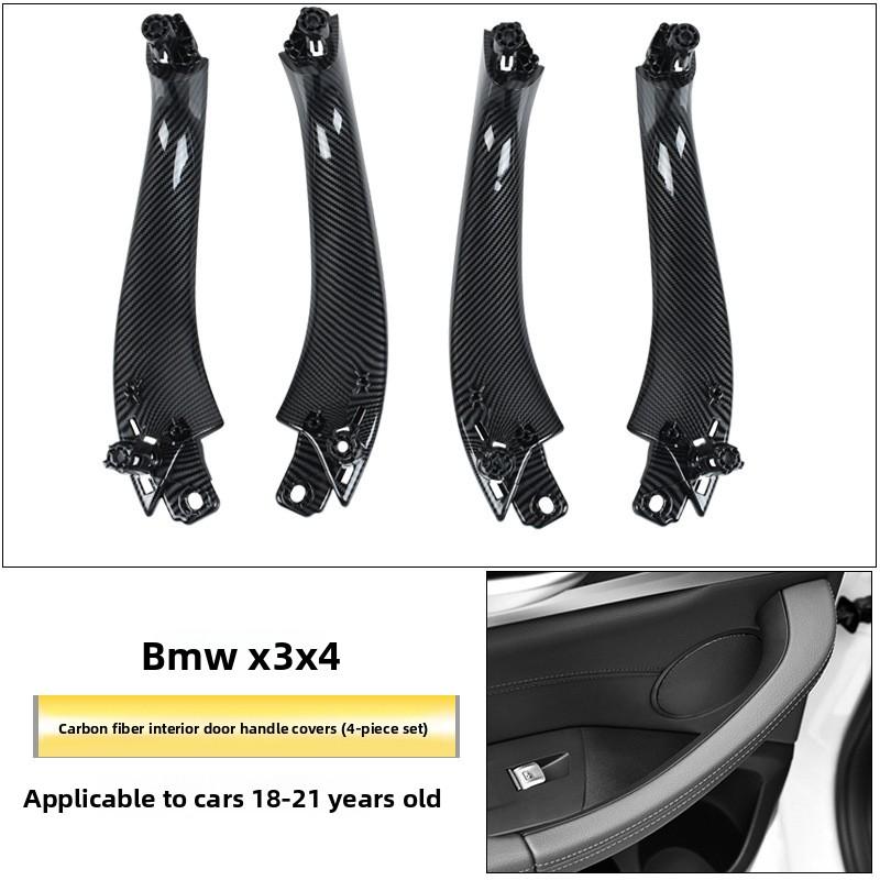 Popular Luxury Carbon Fiber Plastic Texture Car Interior Accessories Door Handle Trim for X3 G08/X4 G02