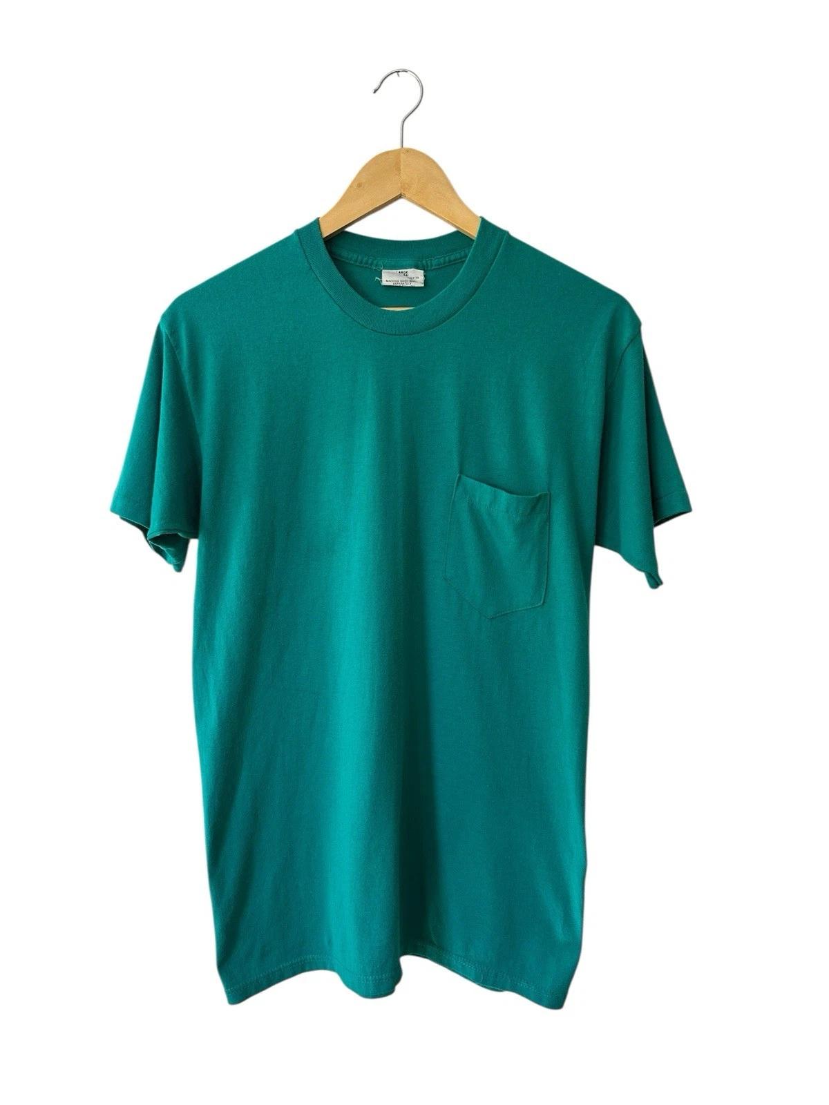 Vintage Fieldmaster Blank Blue Pocket T Shirt Men’s Medium USA 90’s M