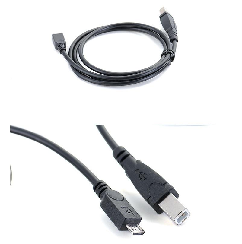 Micro USB 2.0 Male to USB B Male OTG converter cable 1M for Electronic Piano Printer Decoder