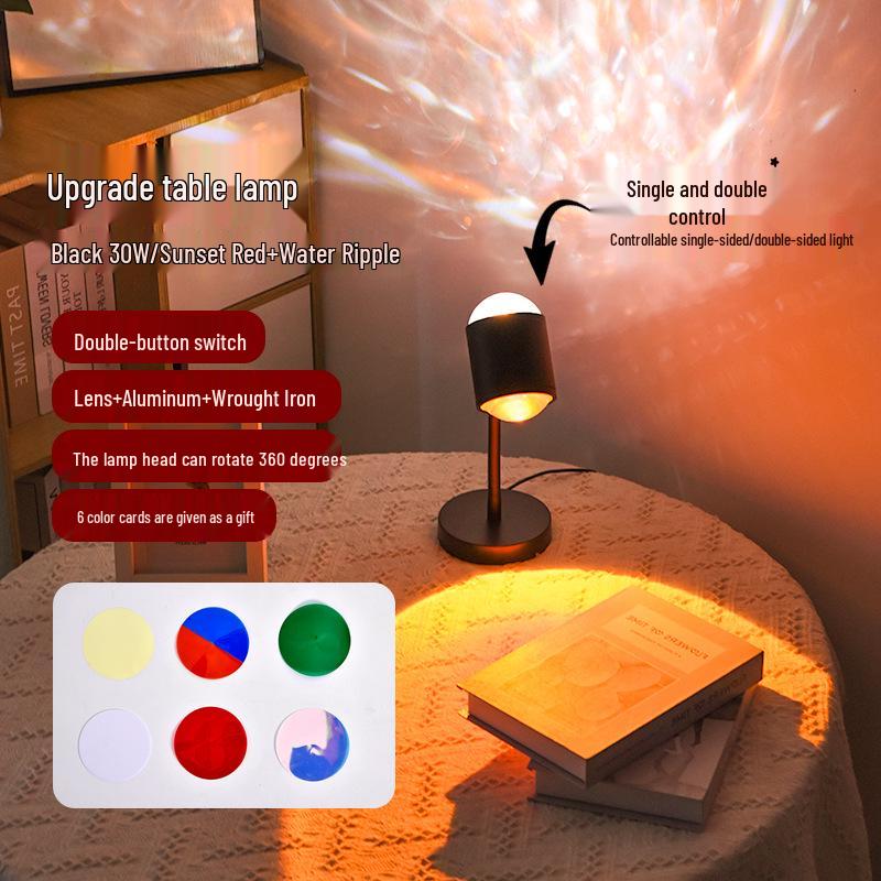 Popular Ripple Sunset Projection Lamp for Ambient Decor In Living Rooms & Bedrooms