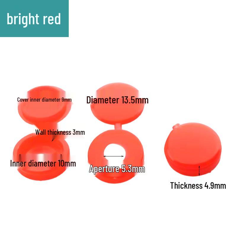 Decorative Plastic Screw Caps for Furniture and Wardrobes - Three-in-One Design