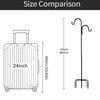 Metal Shepherd Hook Double Hook Garden Stake Outdoor Hanging Plant Holder Stand for Yard Patio Lawn Decoration