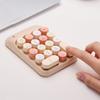 Cute 2.4G Wireless Numeric Keypad with Receiver, 18 Keys, Membrane, Stylish, Colorful, Quiet, Compatible with PCs and Laptops (Milk Tea)