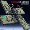 Apple iPhone 16/15/14 Pro Max Magnetic Rotating Stand Case - Drop-proof Solid Color Protective Cover