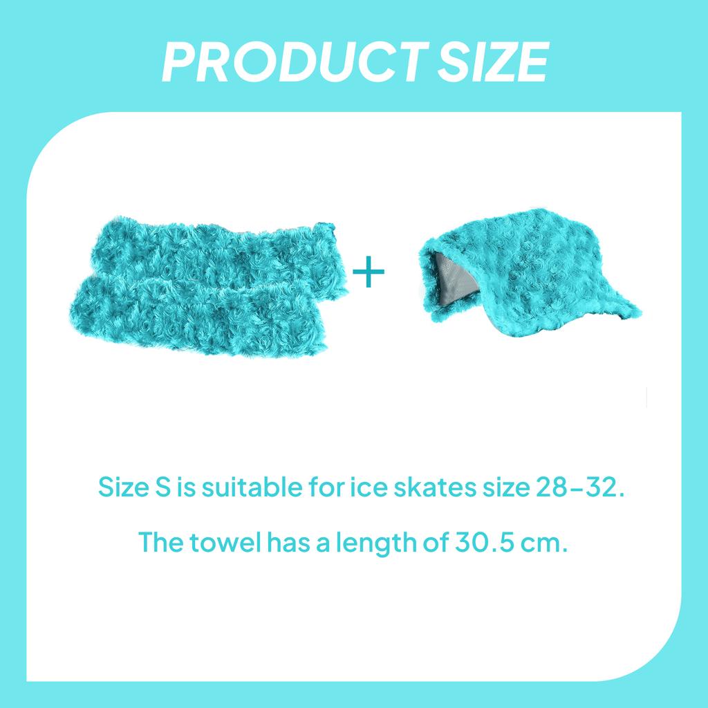 2Pcs Ice Skate Blade Covers Towel Inner Absorbent Portable Blade Protector for Training Sports Hockey Skates Figure Skates