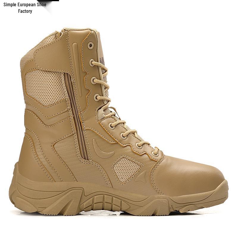 2022 Men's Waterproof Military Tactical High-Top Boots: Breathable Steel Toe Outdoor Footwear