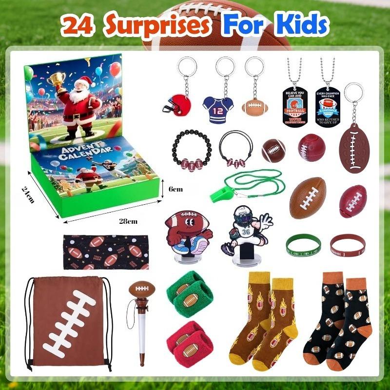 Advent Calendar 2025 Sport for Teen Boys Girls Teenagers Baseball Football Christmas Countdown Gifts Accessories and Decorations Stocking Stuffers