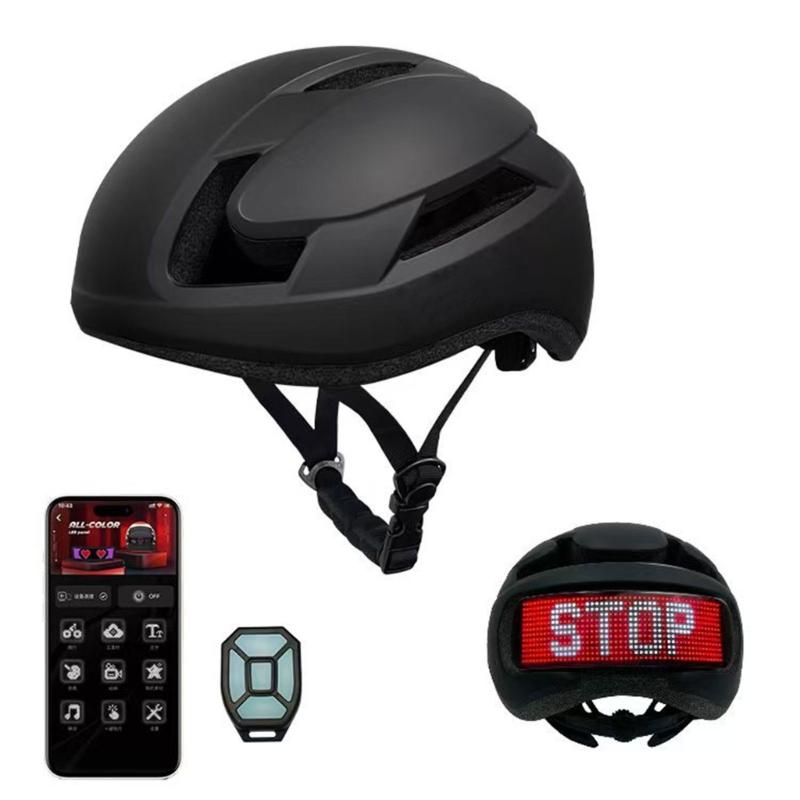 

Advanced Cycling Helmet with Build in Turn Signal and Rechargeable LED Light for Clear Signaling During Ride чорний