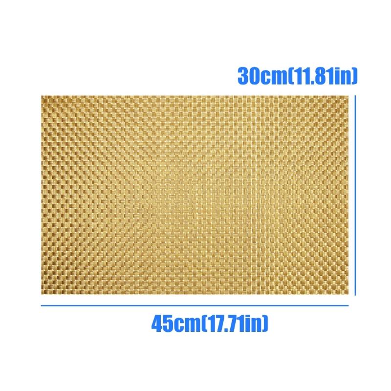 Multipurpose PVC Table Mats Dining Placemat Protects Against Heat Spills & Dirts for Family Meals & Entertaining Guests
