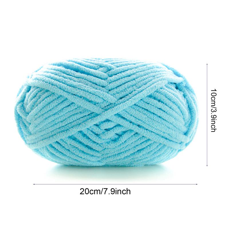 2pcsX50g Thick Velvet Yarn Handmade DIY Knitting Yarn Wool Line Scarf Hat Soft Chenille Yarn Knit Wol