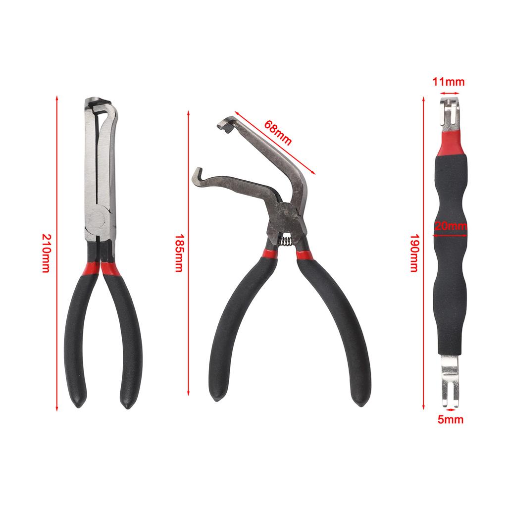 3Pcs Car Electrical Disconnect Pliers With 8 Pcs Terminal Removal Tools Automotive Electrical Disconnect Pliers