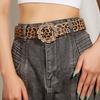 Women's European and American Wild Wind Leopard Print Fashion Belt with Jeans Outdoor Leisure Belt