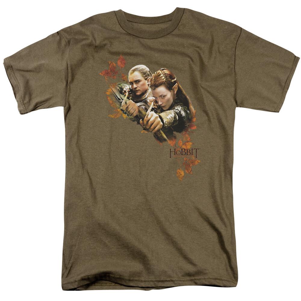 The Hobbit Children of Mirkwood T Shirt Mens Licensed Fantasy Movie Safari Green XXL
