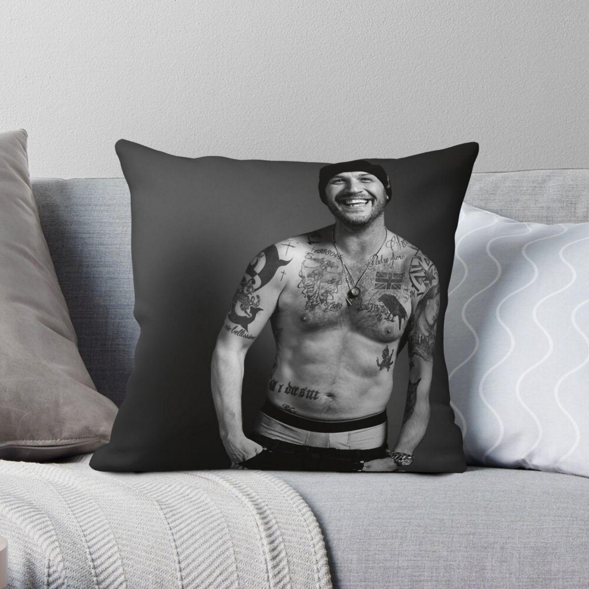 Green Harvest Unisex Tom Hardy Square Pillowcase Polyester Linen Velvet Pattern Zip Decor Throw Pillow Case Bed Cushion Cover
