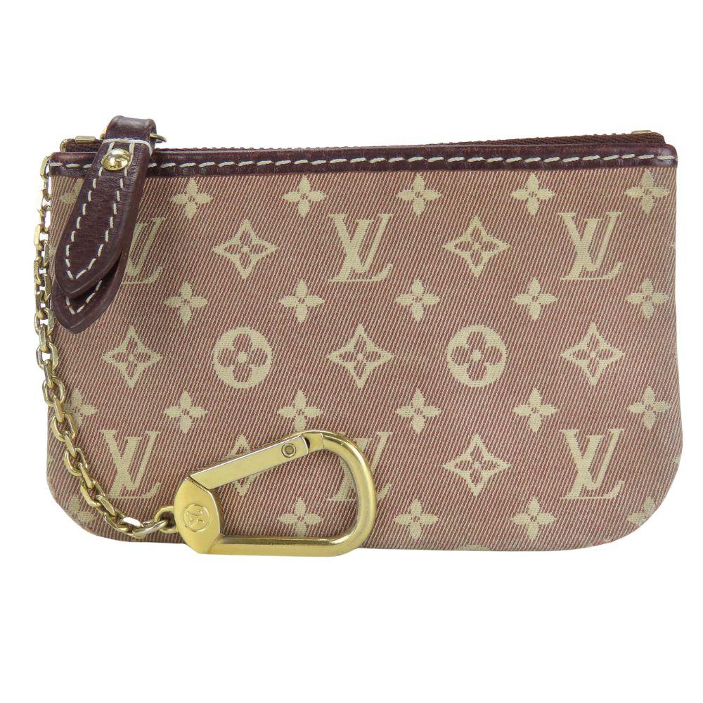 Used LOUIS VUITTON Coin case Pochette Cre M62996 Monogram Ideal sepia Brown With key ring