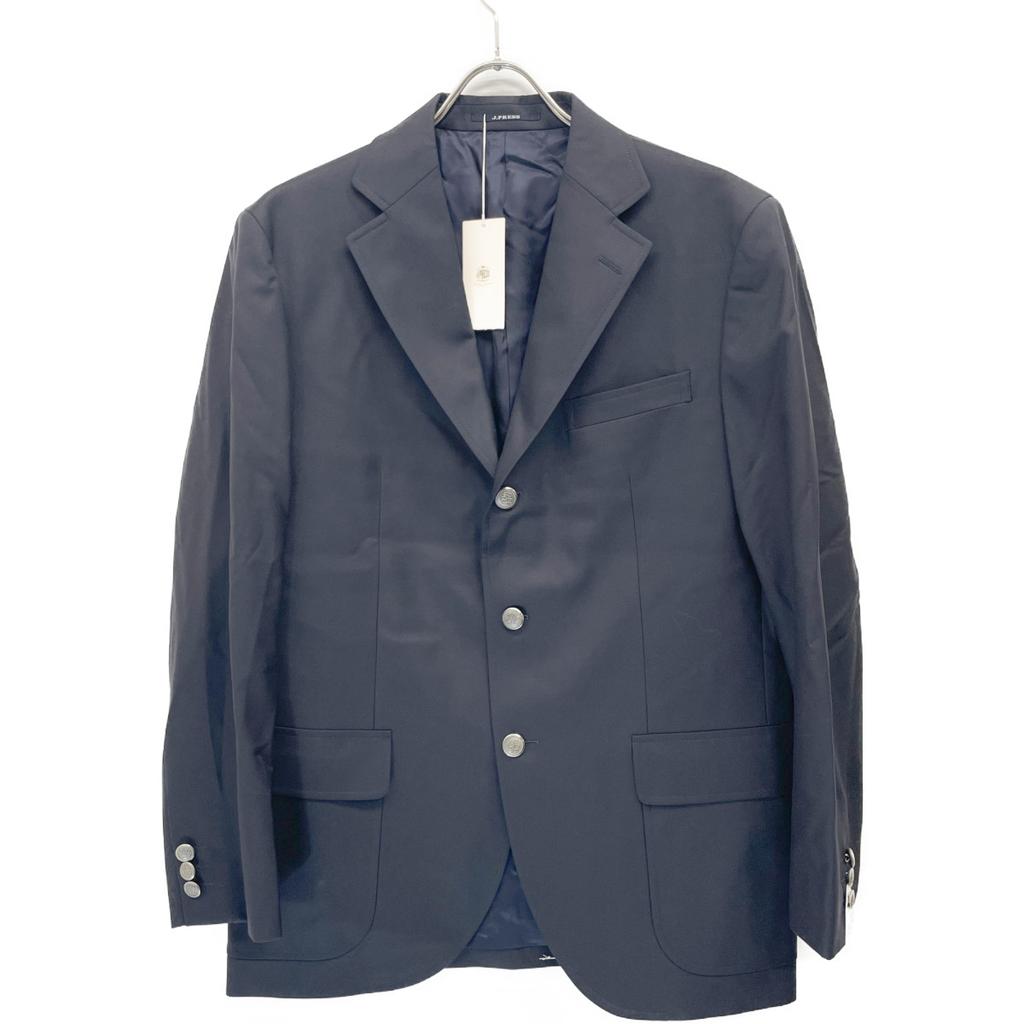 J.PRESS 2015 AW Navy Silver Metal Button Blazer Jacket 38L blackUsed