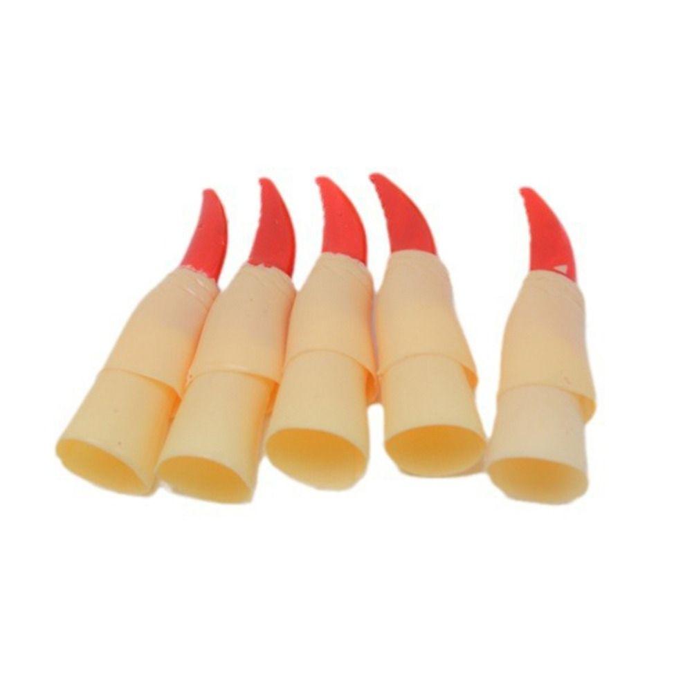 

10Pcs/Set Luminous Zombie Witch Finger Set Ghost Ghost Claw Prop Costume Party non-luminous red