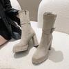 Nischen-Luxus-Damenschuhe Damenstiefel High Heels 2025 Herbst und Winter neue Mode Außenhandel Retro-Stiefel