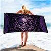 Occult Sun Star Pattern Beach Towel, Large Microfiber Sand Free Quick Dry Towel for Summer Vacation Towels Towels Bathroom