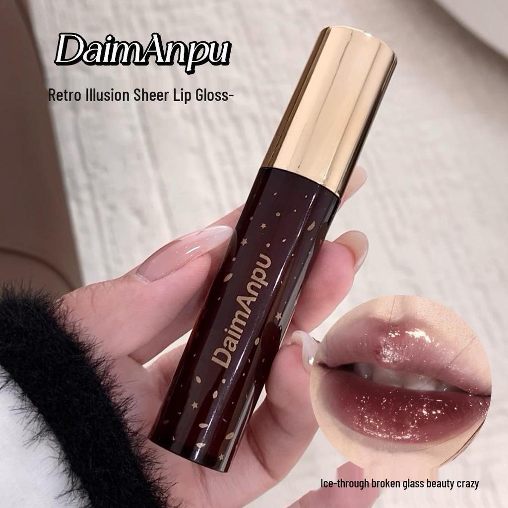 Pure & Sexy Retro Clear Lip Gloss - Yellow Skin, Glassy Faux Nude, Whitening Lip Glaze for Students