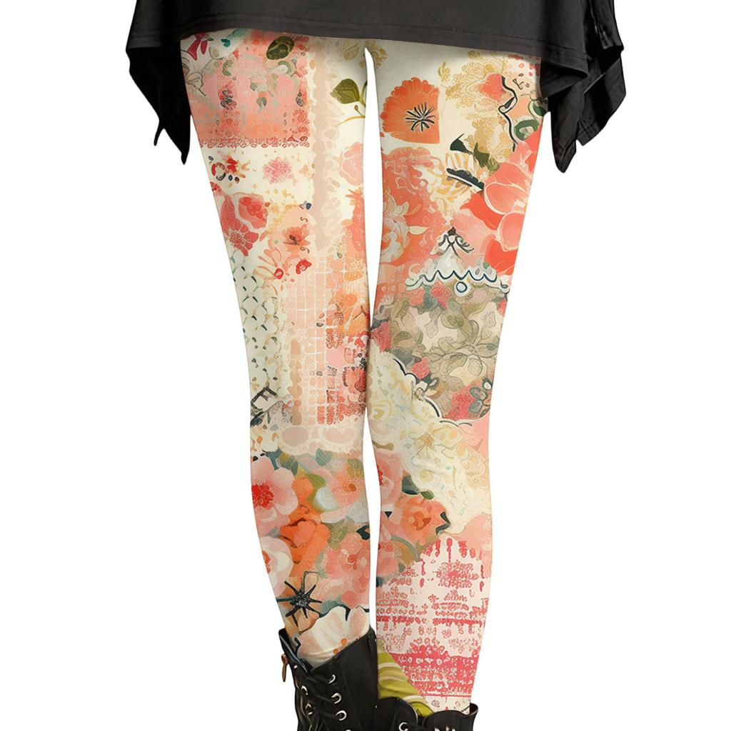 Leggings für Damen Hochtailliert Bedruckt Weich Dehnbar Workout Yoga Hosen Geschenke